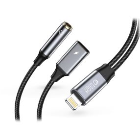   Tech-Protect UltraBoost Lightning/3,5mm jack+Lightning adapter - fekete/szürke