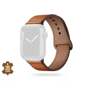   Tech-Protect Leatherfit Apple Watch bőrből készült szíj - 38/40/41mm - barna