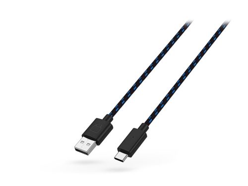 Venom USB-A - USB Type-C töltőkábel 1 m-es vezetékkel - fekete/kék - ECO        csomagolás