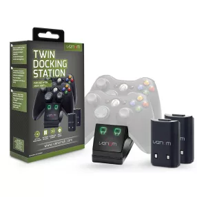   Venom VS2891 Xbox 360 fekete dupla töltőállomás + 2db akkumulátor