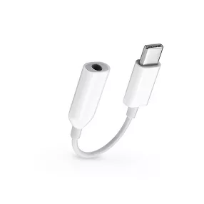 Xiaomi gyári Type-C/3,5mm jack adapter - fehér - ECO