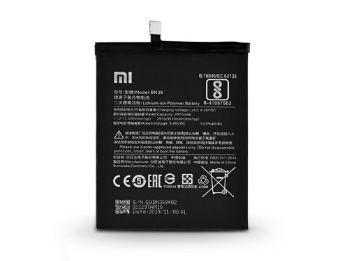 Xiaomi Mi A2 gyári akkumulátor - Li-polymer 3010 mAh - BN36 (ECO csomagolás)