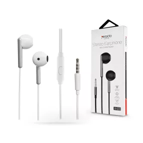   YESIDO sztereó felvevős fülhallgató - 3,5 mm jack - YESIDO YH23 Stereo Earphone - fehér